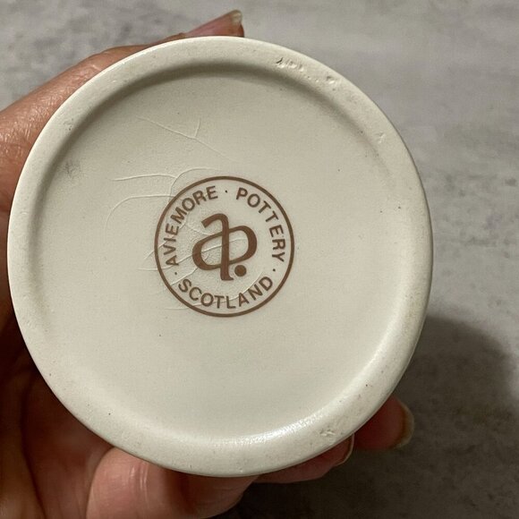 Vintage Aviemore Pottery Scotland 3.5" Floral Covered Jam Preserve Trinket Jar - Picture 8 of 9